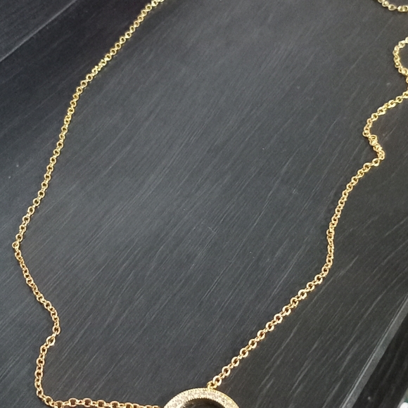 Pandora Signature Pave & Hearts Circle Pendant Necklace - Picture 2 of 5